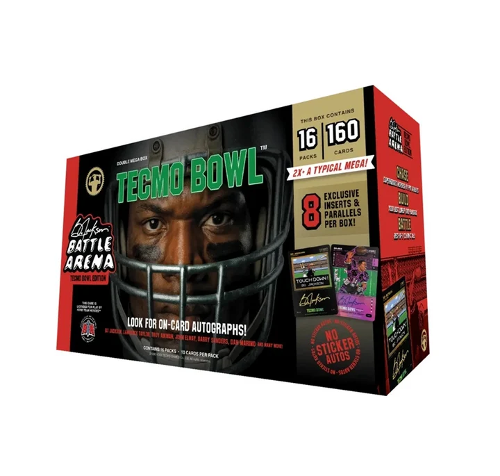 Bo Jackson Battle Arena Tecmo Bowl Edition Double Mega Box - 16 packs, 160 cards, on-card autographs