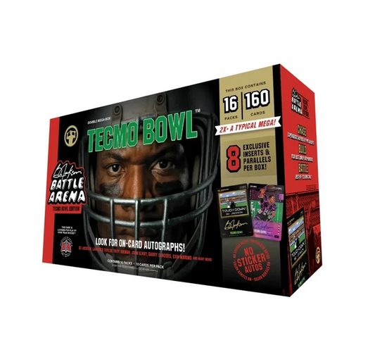 Bo Jackson Battle Arena Tecmo Bowl Edition Double Mega Box - 16 packs, 160 cards, on-card autographs