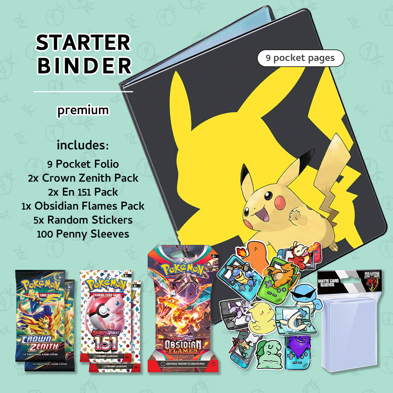 Pokemon Starter Binder Kit