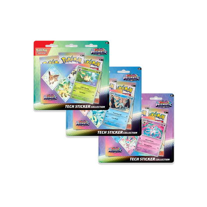 Prismatic Evolutions [English] 3 Pack Tech Sticker Collection