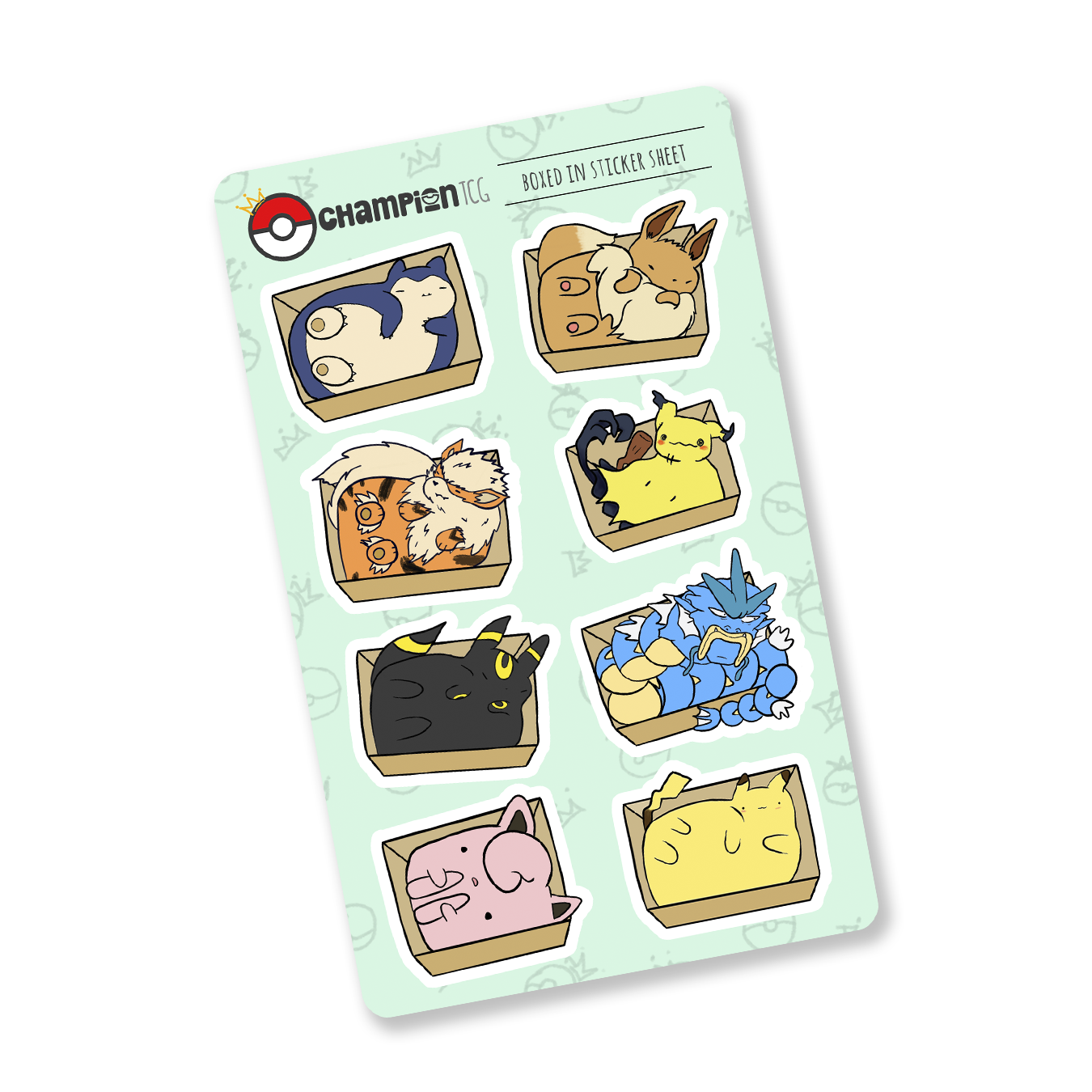 Pokemon Boxed-in Series Vinyl Sticker Sheet