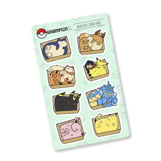 Pokemon Boxed-in Series Vinyl Sticker Sheet