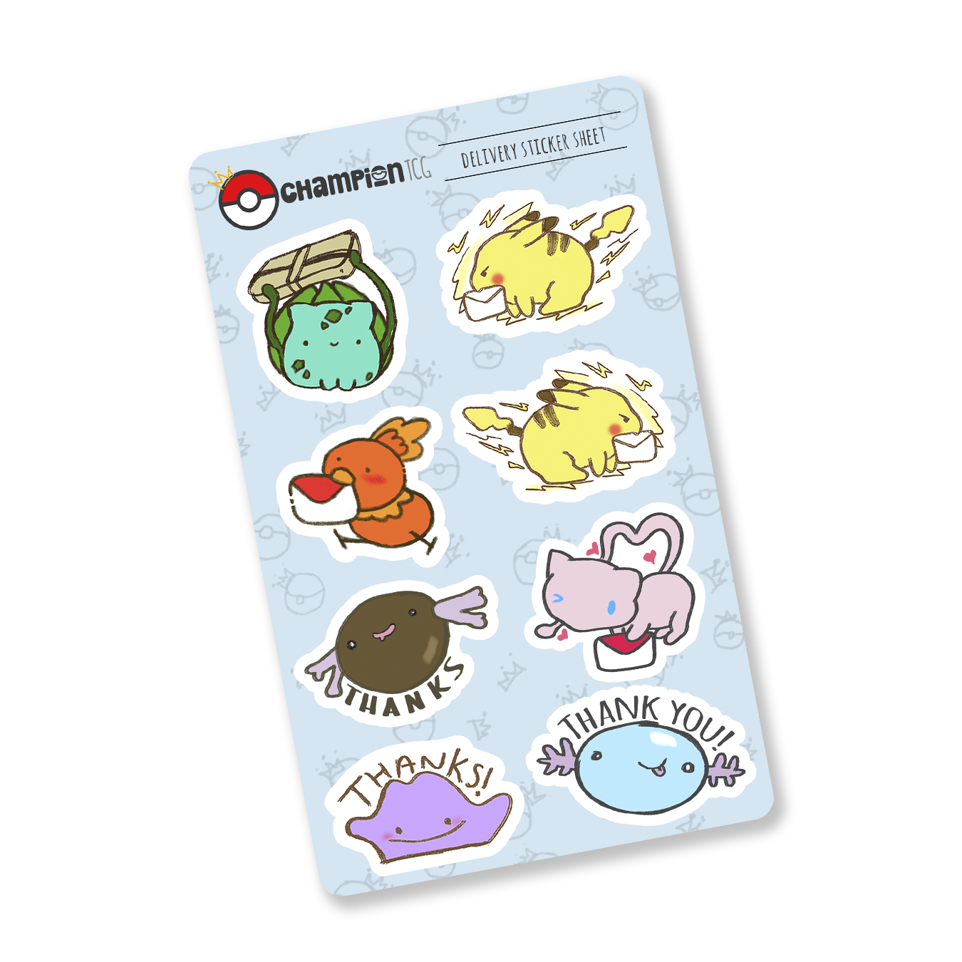 Pokemon Delivery Vinyl Sticker Sheet