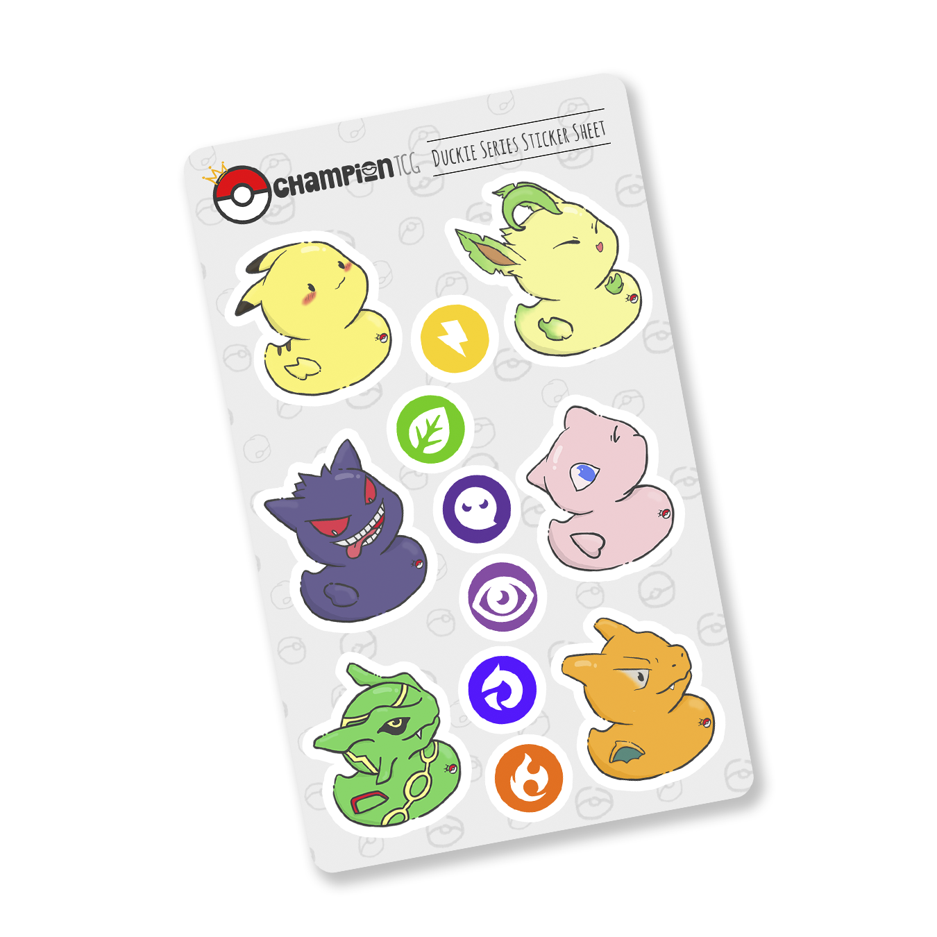 Pokemon Duckie Series Vinyl Sticker Sheet