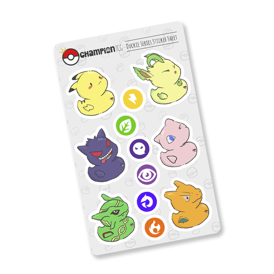 Pokemon Duckie Series Vinyl Sticker Sheet