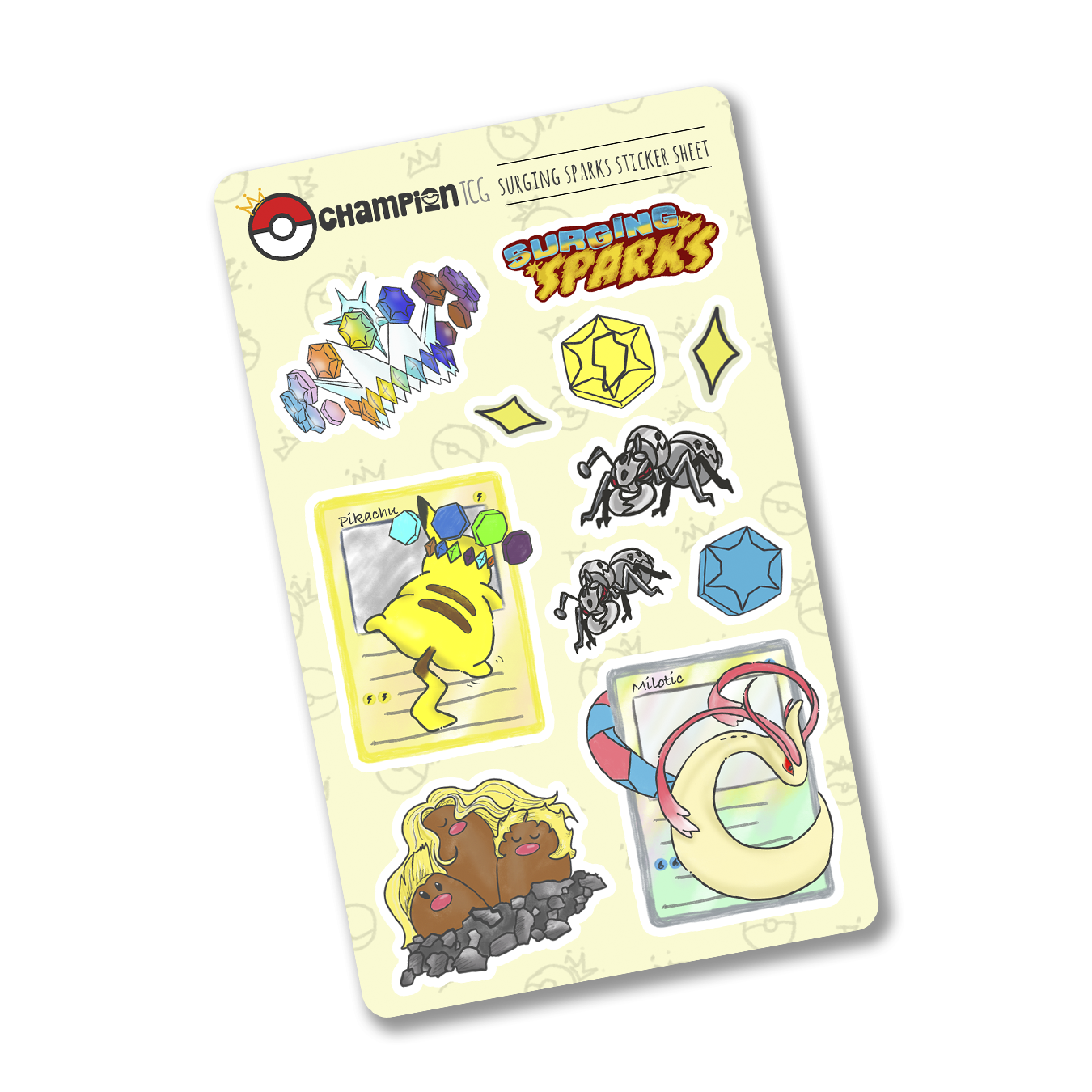 Pokemon Surging Sparks Vinyl Sticker Sheet