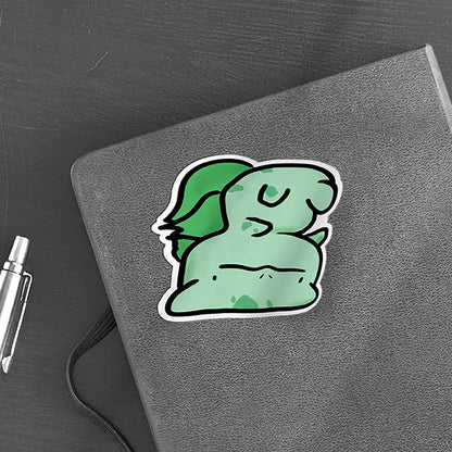 Bulbasaur Headstand Matte Vinyl Sticker