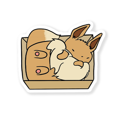 Eevee Box Matte Vinyl Sticker