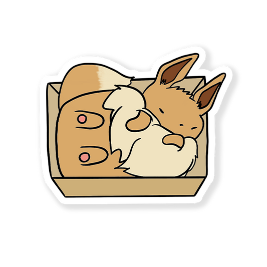 Eevee Box Matte Vinyl Sticker