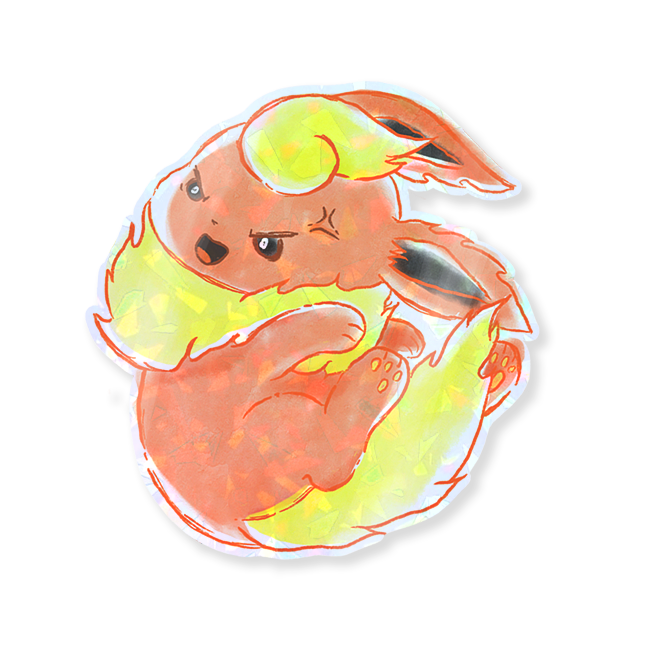 Pokemon Eeveelution Gem Holo Sticker Series