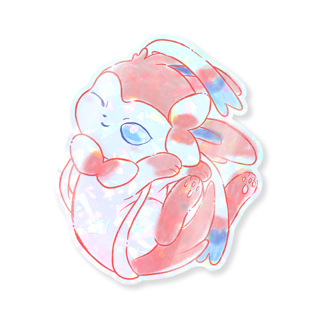 Pokemon Eeveelution Gem Holo Sticker Series