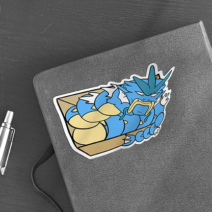 Gyarados Box Matte Vinyl Sticker