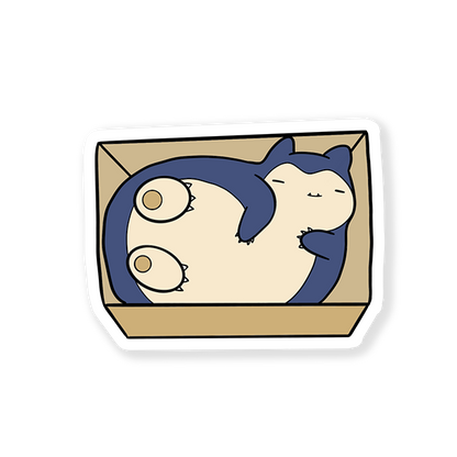 Snorlax Box Matte Vinyl Sticker