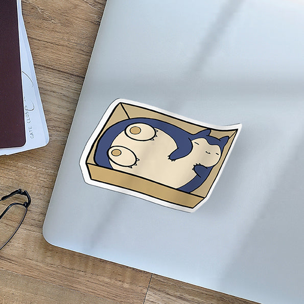 Snorlax Box Matte Vinyl Sticker