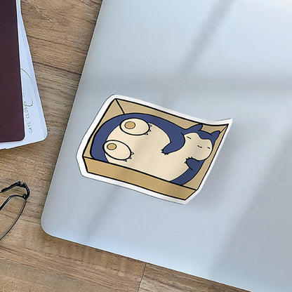 Snorlax Box Matte Vinyl Sticker