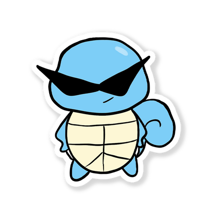 Squirtle Cool Shades Vinyl Sticker