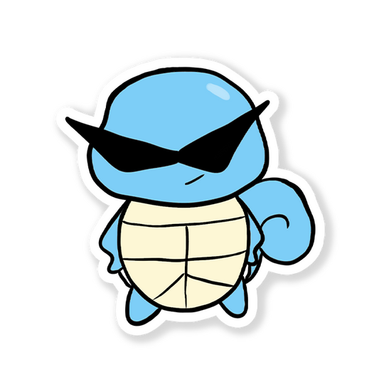 Squirtle Cool Shades Vinyl Sticker