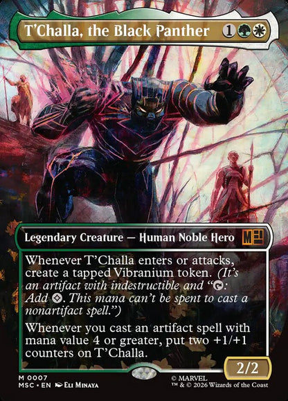 T'Challa, the Black Panther - face commander card