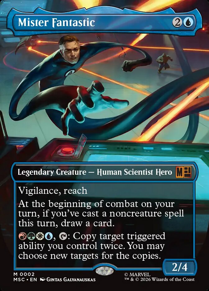 Mister Fantastic - face commander card
