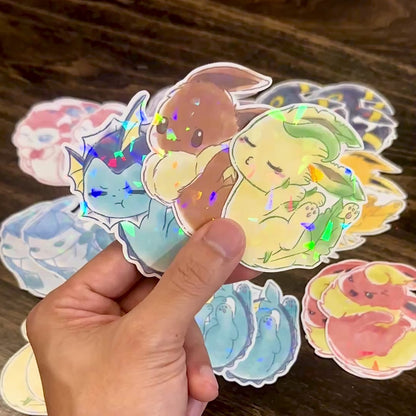 Pokemon Eeveelution Gem Holo Sticker Series